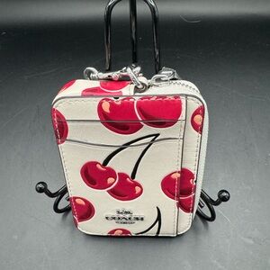 Coach Cherry Print Women's Zip Card Case